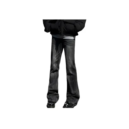 GANGZAI Черный Унисекс Джинсы