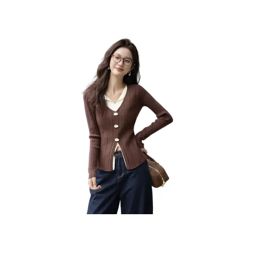 Dme Темный кофейный женский трикотаж