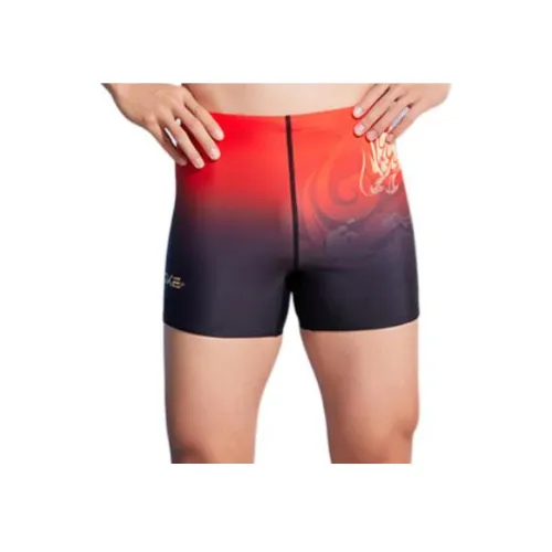 ZOKE Плавки Мужские Красный Черный Золото Китай Дракон Цветочный Дизайн