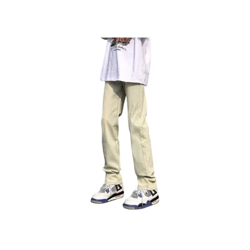 SOUL WORKER Желтые Унисекс Джинсы