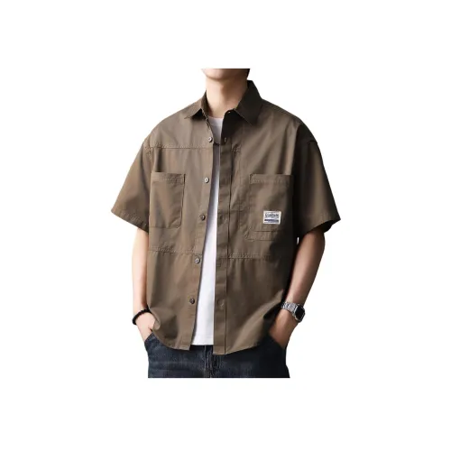 GUISE Лето Рубашка Свободный крой Унисекс