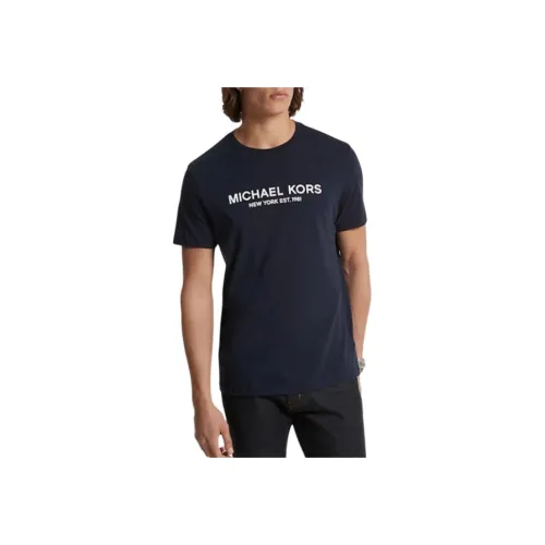 MICHAEL KORS Blue Men's T-Shirts MICHAEL KORS Синий Мужской Т-Ширт