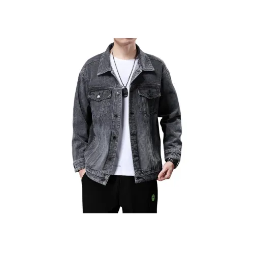 ZENGZHI Denim Jacket Straight Fit Unisex ZENGZHI Деним Куртка Прямой крой Унисекс