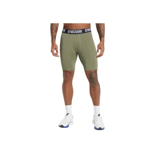 GYMSHARK Элемент BASELAYER Шорты Спортивные шорты Мужской Зеленый