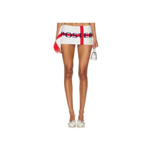 POSTER GIRL FW24 Повседневные короткие юбки Женские Красный