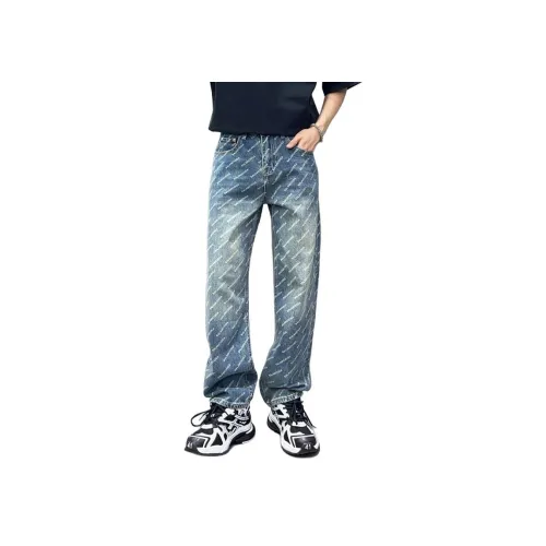 YOUSEKOO Синие Унисекс Джинсы