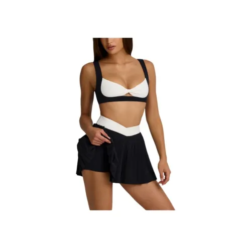 OH POLLY Мягкий Активный Crossover Плиссированные Мини Шорты-юбка Теннис Низ Женские