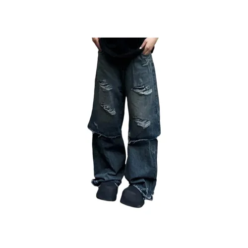 GANGZAI Темно-синие унисекс джинсы