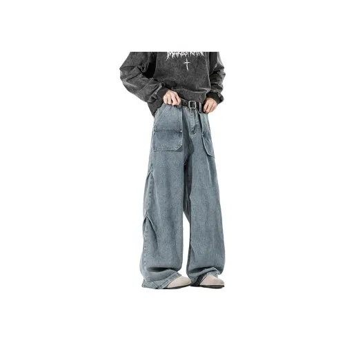 BOBBY ABLEY Синие Унисекс Джинсы