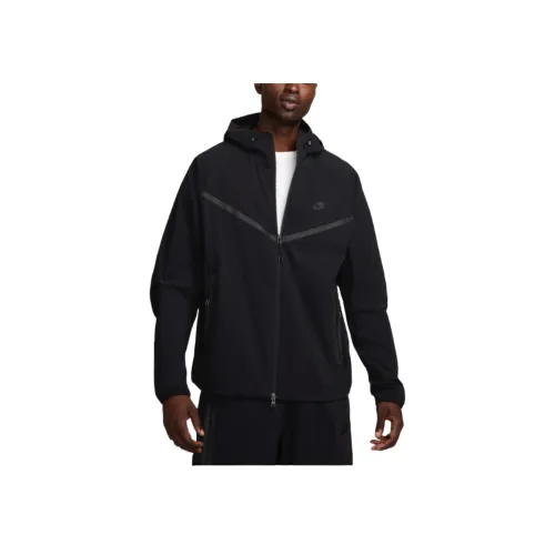 nike Ткани вязаные Tech Куртки Пальто Мужской Черный