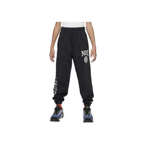 Подростки Nike Вязаные Тренировочные Штаны Sportswear Club Черный Белый