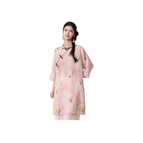 JINJU Женские Короткие Платья с Длинными Рукавами