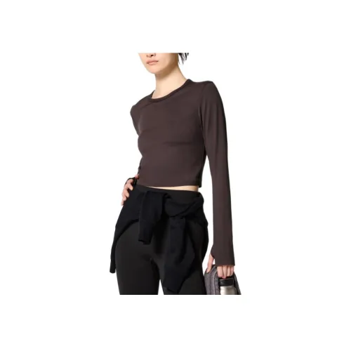 UNIQLO T-рубашка женская коричневая и черная