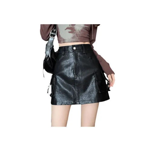 SITOL Кожаные короткие юбки женские