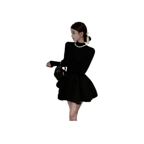 GOSO Длинное платье с длинными рукавами женское