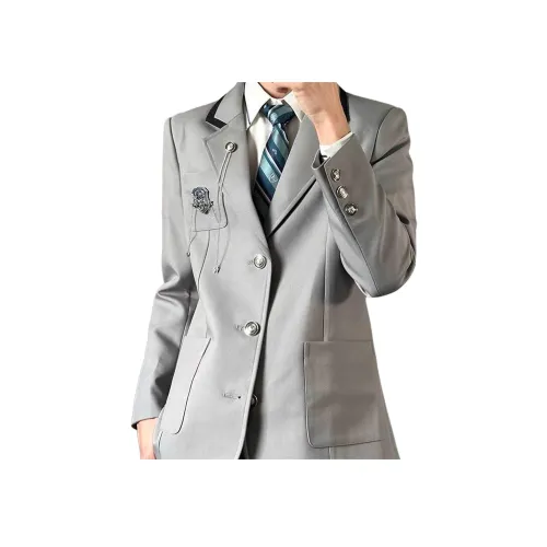 Серый унисекс деловые костюмы