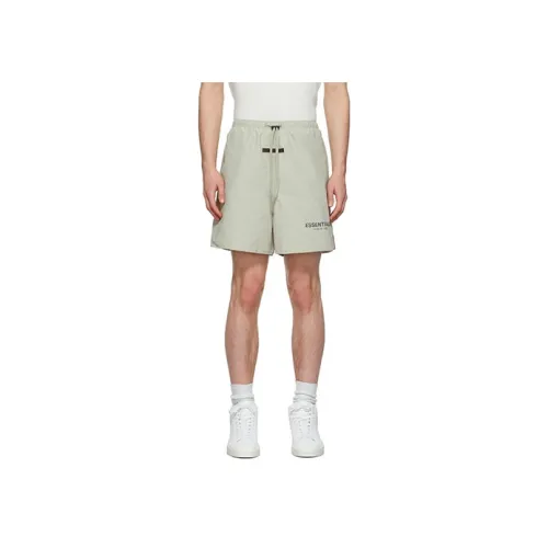 Fear Of God Essentials FW21 Volley Шорты Зеленый Бетон Повседневные шорты Мужской Зеленый
