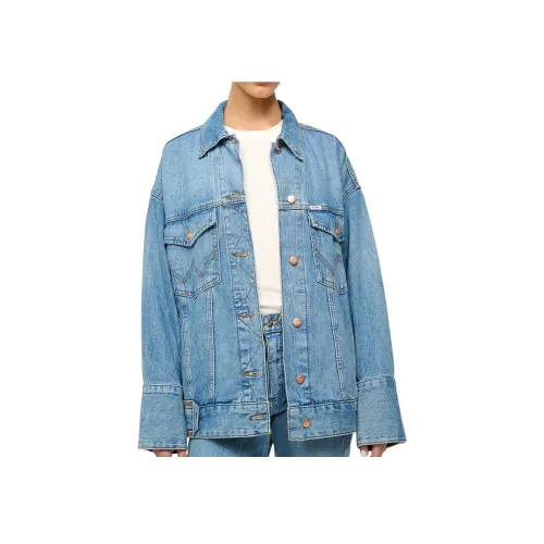 WRANGLER Средне-голубые Женские Джинсовые Куртки