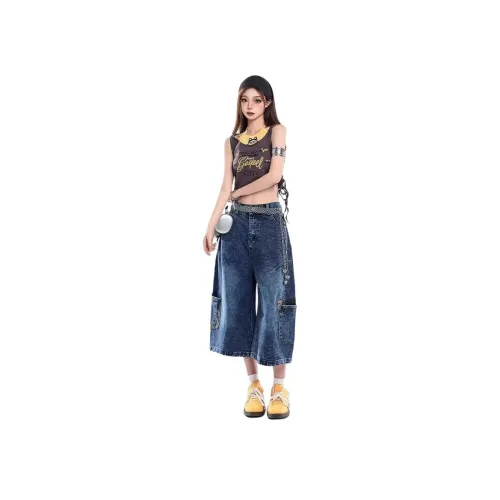 DAFK Blue Men's Denim Shorts DAFK Синий Мужские Джинсовые Шорты