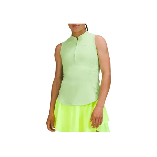 lululemon Передний топ с молнией для тенниса женский SHARP Green Light