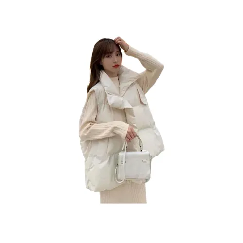 Mu Xiao Xin Белый Женский жилет