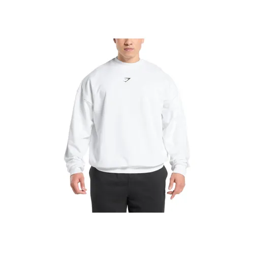 GYMSHARK Белый Мужской Свитшот
