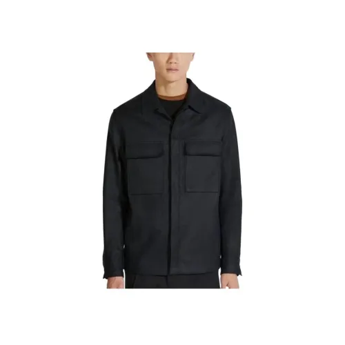 Ermenegildo Zegna Черные Мужские Рубашки