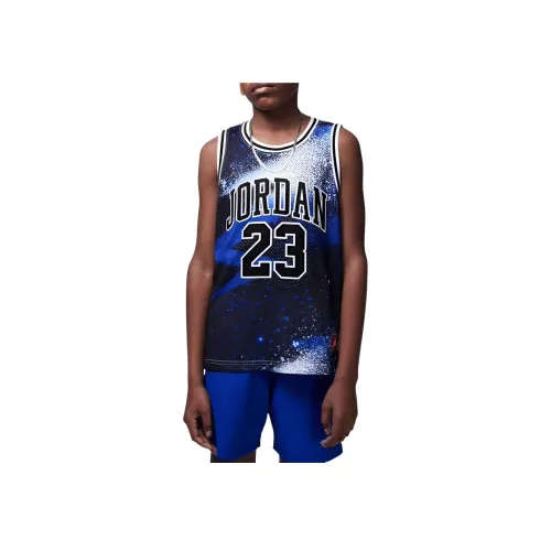 Джордан Майка Топ на бретелях Черный Королевский синий Детский