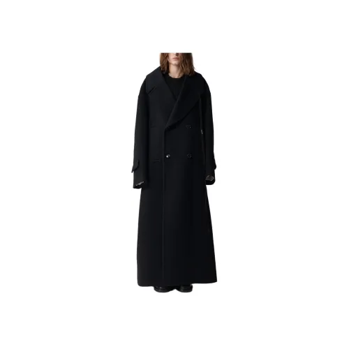 Ann Demeulemeester Черное Мужское Пальто