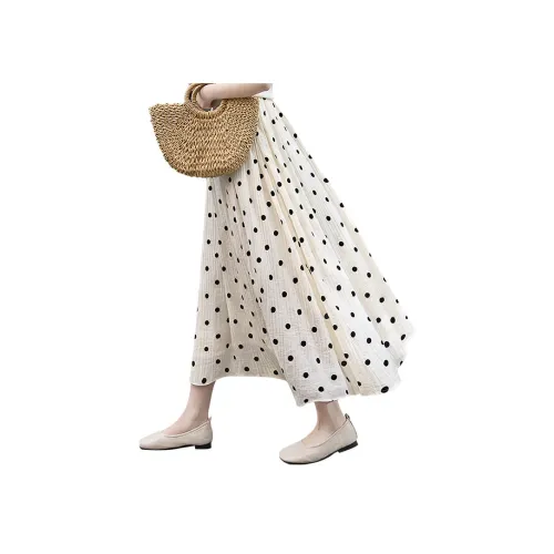 Cypress House Повседневный Длинный Юбка Женские Абрикос