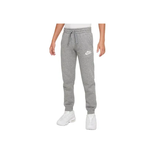 Подростки Nike Вязаные Тренировочные Штаны Серого Цвета