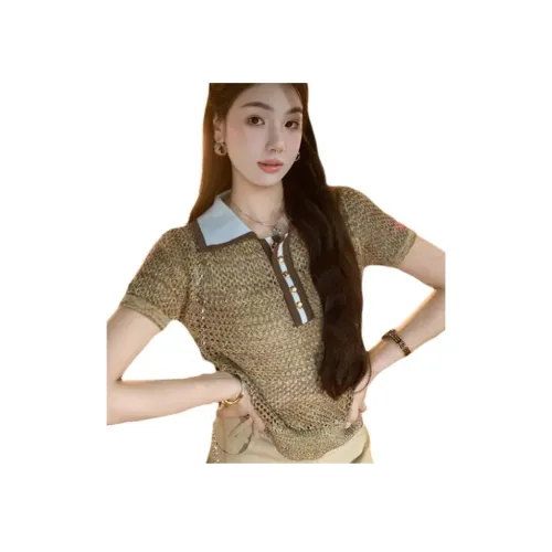 YUTUZI Белый хаки Женский трикотаж