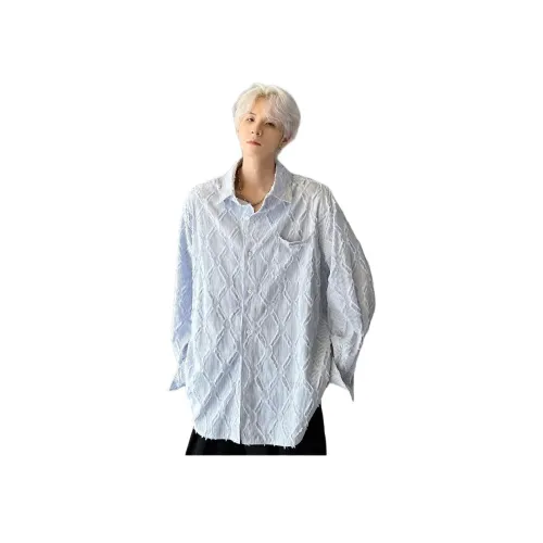 SONGXIER Светло-синие унисекс рубашки