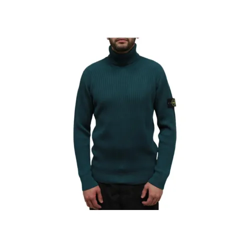 STONE ISLAND Зеленые Мужские Свитера