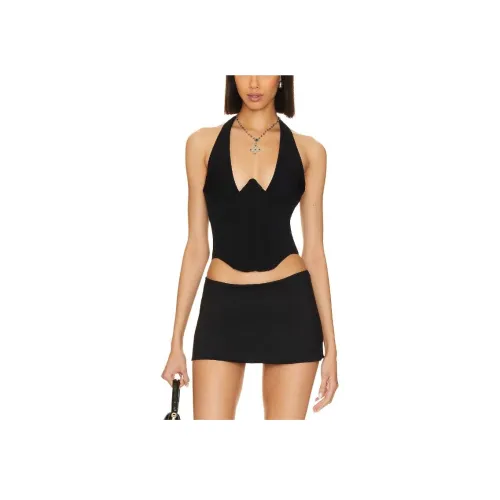 Miaou Черный Женские Короткие Топы