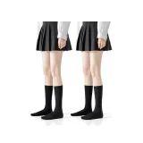 [Удлиненные носки Crew, 28 см] Черный, 2 упаковки