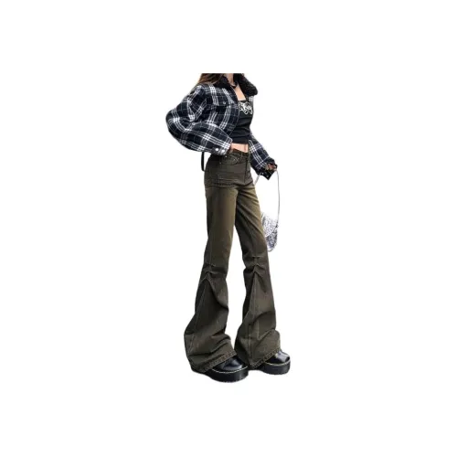 ZHUFEI Ржаво-желтые женские джинсы