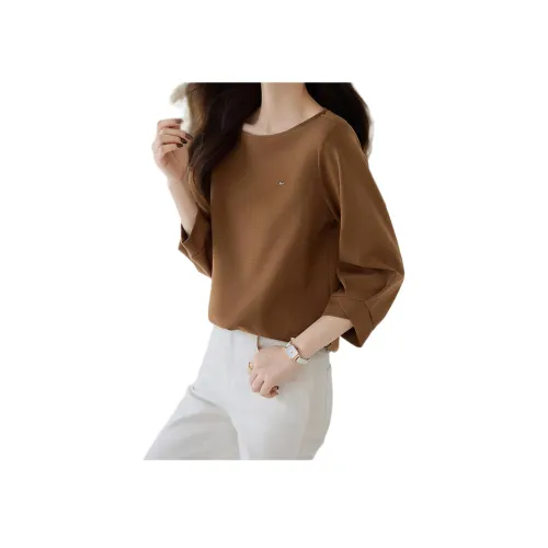 Mo Han Yi Mei Свитшот Женский Медовый Коричневый