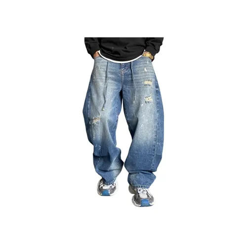 ZHANDASHUAI Blue Men's Jeans ZHANDASHUAI Синий Мужской Джинсы