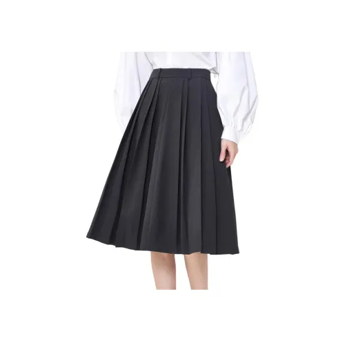 Caroline Повседневный Длинный Юбка Женская Серого цвета