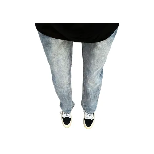 TR Синий Унисекс Джинсы