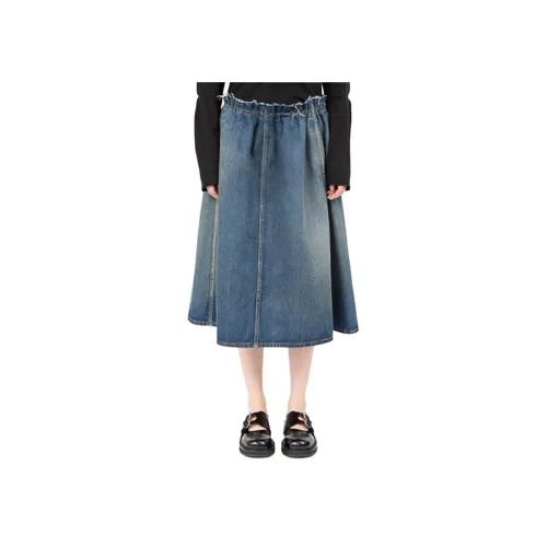 MM6 MAISON MARGIELA Деним Длинная Юбка Женская Синяя