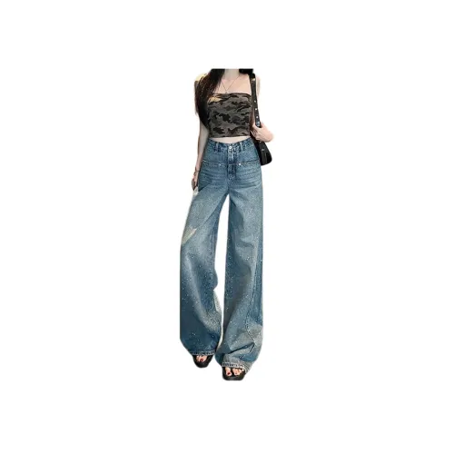 POPO.INFO Blue Women's Jeans POPO.INFO Синий Женские Джинсы