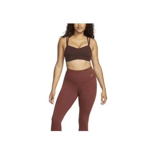 Nike Zenvy Strappy Светлый Поддержка Утеплённый Спортивный костюм Женский Earth Тон Белый