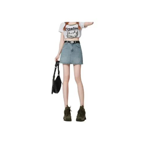Wooden Rabbit Джинсовые короткие юбки Женские