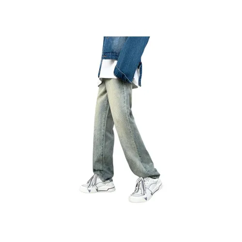 PANDA ADEVIL Джинсы Унисекс Желтый Грязь