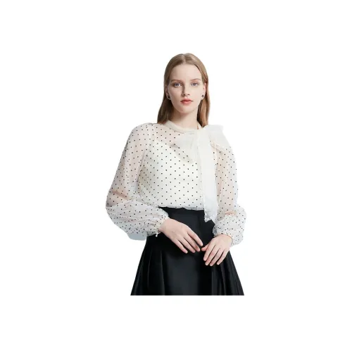 Caroline Шифон Рубашка Женская Сердце Цветочный Дизайн