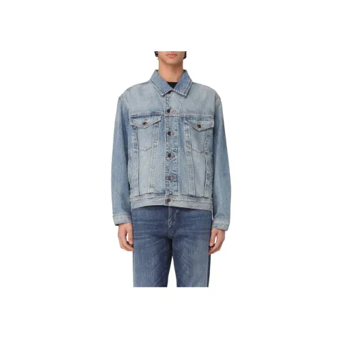 Hugo Boss Blue Men's Denim Jackets Hugo Boss Синий Мужской Джинсовые Куртки