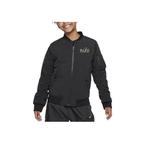 nike Хлопковый пуховик Черный для детей 3-7 лет