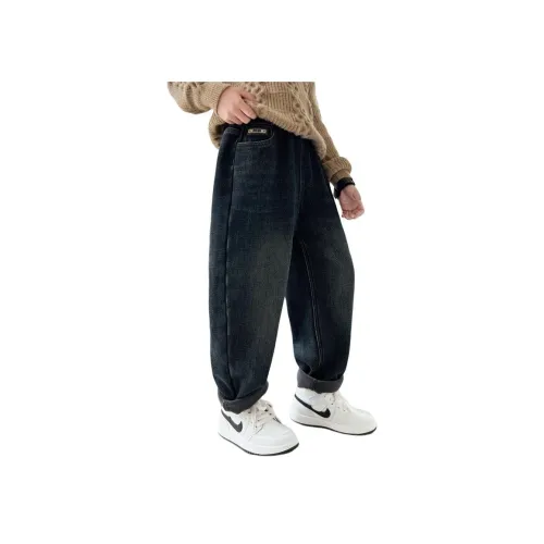 The panda is round Модный Стильный Свободный крой Универсальный Задний карман Аппликация Детский